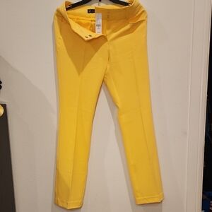 New York & Company Bright Yellow Slim Chinos for Women